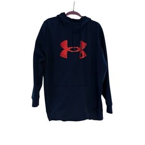 Under Armour Navy Hoodie Red‎ Logo XXL